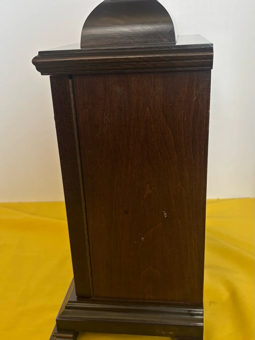 Hamilton Wood Mantel Clock with Gold-Toned Dial